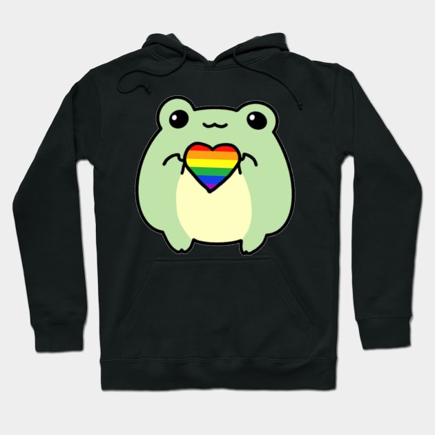 Pride Heart Frog Hoodie by dollartrillz